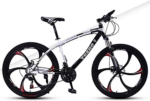 Mountain Bike : Children'S Bicycle 24 Inch Integrated Wheel Double Disc Brake Shock Absorption 21 Speed Student Variable Speed Mountain Bike, Variable Speed Shock Absorption Teenage Student (Color : Black)