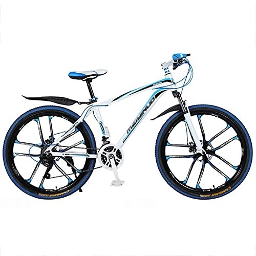Mountain Bike : Children's bicycle 26 Inch Mountain Bike, Adults Mountain Trail Bicycle High Carbon Steel Bold Suspension Frame 27 Speed ​​Dual Disc Brake for Men and Women ( Color : Style1 , Size : 26inch21 speed )
