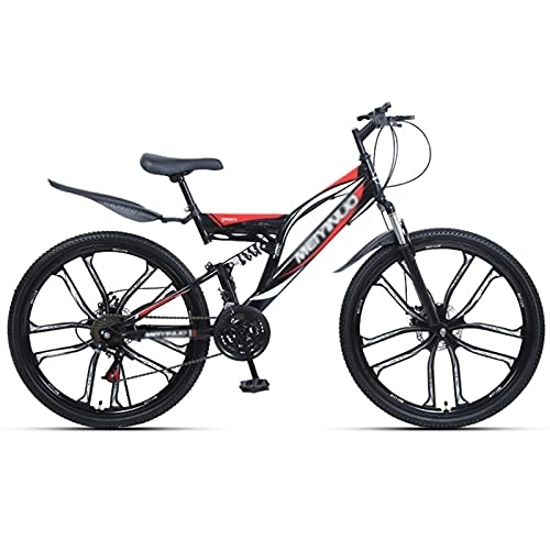 Mountain Bike : Children's bicycle 26 Inches Mountain Bike 21 Speeds Gears Bike Adjustable Seat Mountain Bike for Men and Women, with Dual Disc Brakes and Shock Absorbers ( Color : Style5 , Size : 26inch27 speed )