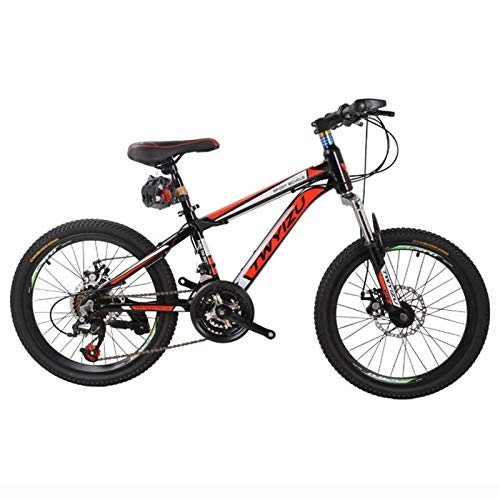 Mountain Bike : Children's bicycle mountain bike, outdoor aluminum frame mountain bike, 20-inch suspension disc brake bicycle, disc brake mountain bike