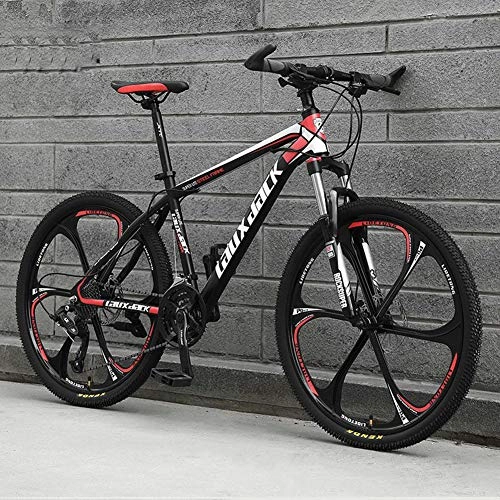 Mountain Bike : CHJ 26-Inch Mountain Bike with Dual Disc Brakes Shock-Absorbing Transmission, Urban Bikes for Young Men and Women, Comfortable Seat Adjustable, 21 Speed, 2