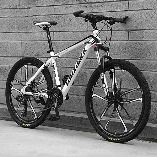 Mountain Bike : CHJ 26-Inch Mountain Bike with Dual Shock Absorbers and Dual Disc Brakes, 21-Speed Adult Off-Road Bike, Suitable for 160-190Cm Riders, Comfortable and Safe