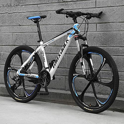 Mountain Bike : CHJ Mountain Bikes, Hard-Tail Bikes / City Bikes, Double Disc Brakes and Adjustable Seats, Suitable for Male and Female Students and Teenagers, A