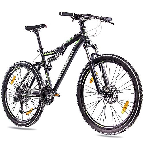 Mountain Bike : CHRISSON '26inch Top Aluminium Mountain Bike Bicycle Contero with a 24Speed Deore and Swallow and 2Matte Black