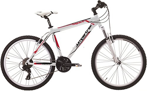 Mountain Bike : Cicli Cinzia Mountain Bike Impact Men, Aluminium Frame, Suspension Forks, 21Speed, 26", White, H 47