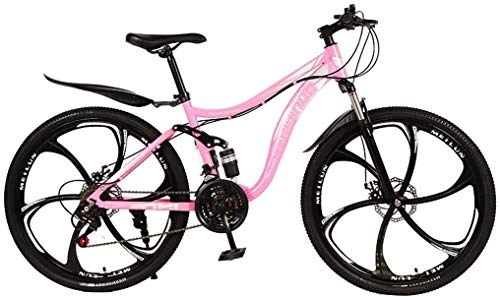 Mountain Bike : CLOTHES Commuter City Road Bike 26 Inch Mens Mountain Bike, Double Shock Absorption Mountain Bicycle, Double Disc Brake Off-Road Snow Bikes Unisex (Color : C, Size : 21 speed)