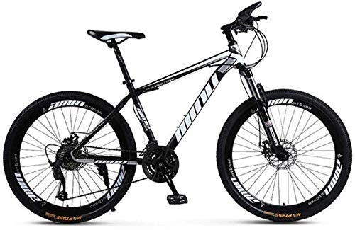 Mountain Bike : Comfort & Cruiser Bikes Kids' Bikes 26 Inch Wheel Mountain Bikes Boy Ravine Bike Dual Disc Brake Bicycle Mens Adults (Color : Red white Size : 21 speed)-21_speed_Black_White