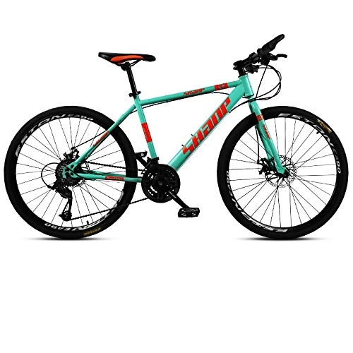 Mountain Bike : Convenient Mountain Bike Shifting Shock Absorber Adult Super Light Road Student Bicycle Men And Women 26 Inch (Color : Beech Green, Size : 30speed)
