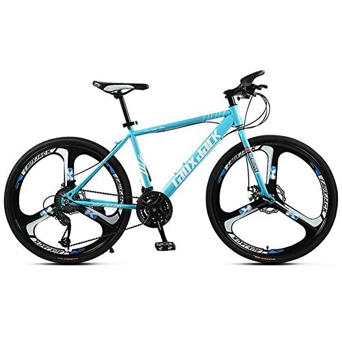 Mountain Bike : COSCANA 21-30 Speed Mountain Bikes, 26 Inch MTB, High Carbon Steel Frame Mountain Bicycle With Dual Disc Brake For Men And WomenBlue-30 Speed