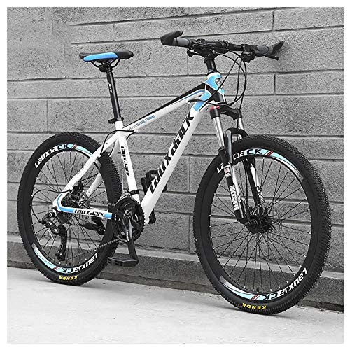 Mountain Bike : COSCANA Adult Mountain Bikes 26 Inch 21-30 Speed Mountain Bike Front Suspension MTB Bikes For Men And Women With Double Disc BrakeBlue-30 Speed