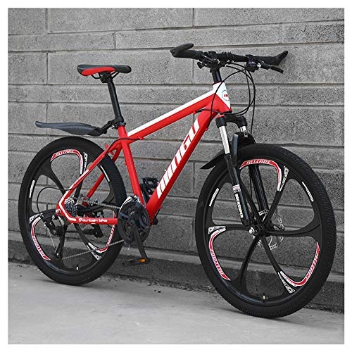 Mountain Bike : COSCANA Mountain Bike, 26 Inch Wheels 21-30 Speed Bicycle, Adult Teens Bicycle Front Suspension, MTB Bikes For Men And Women OutdoorRed-24 Speed