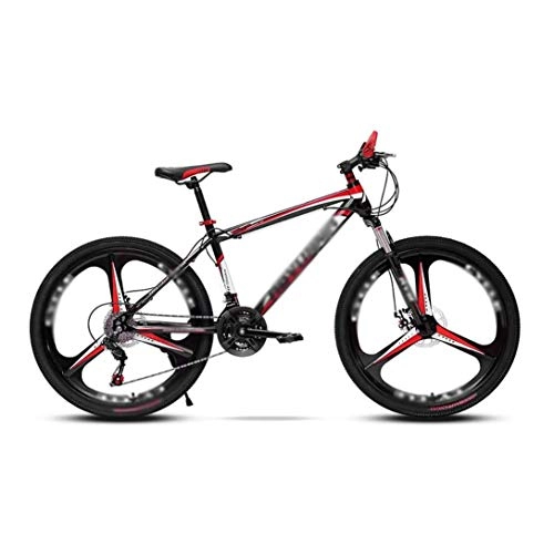 Mountain Bike : COUYY Bicycle Mountain Bike 21 / 24 Speed with Double Disc Brake, high-carbon steel Adult MTB, Hardtail Bicycle with Adjustable Seat, Red, 21 speed