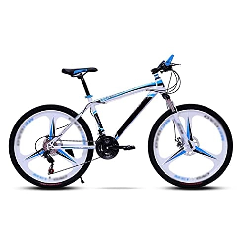 Mountain Bike : COUYY Bicycle Mountain Bike 21 / 24 Speed with Double Disc Brake, high-carbon steel Adult MTB, Hardtail Bicycle with Adjustable Seat, White, 24 speed