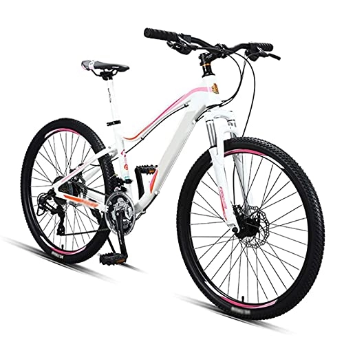 Mountain Bike : COUYY Bicycle mountain bike adult student female variable speed off-road racing 27-speed aluminum alloy bike, Pink