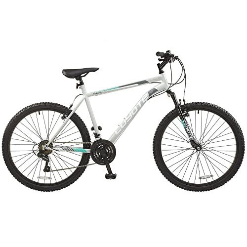 Mountain Bike : Coyote MIRAGE DX Gents's Front Suspension MTB Bike With 26-Inch Wheels 14-Inch Frame, 21-Speed Shimano Gearing & Shimano EZ Fire Shifters, V brakes, GREY Colour