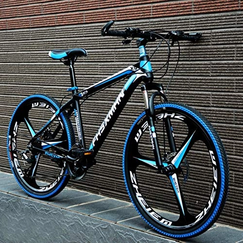 Mountain Bike : CPY-EX 26Inch Mountain Bike Bicycle Variable Speed Integrated Wheel Double Disc Brake Shock Absorption Male And Female Students Adult Children Off-Road Racing, B1, 27