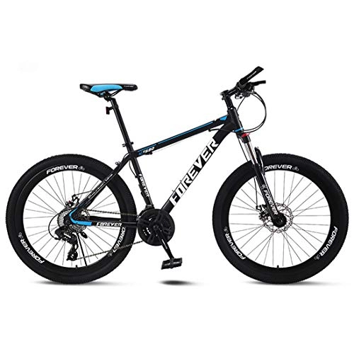 Mountain Bike : CPY-EX Adult Mountain Bike 26 Inch Double Disc Brake City Bicycle One-Wheel Off-Road Variable Speed MTB Mountain Bike(21 / 24 / 27 / 30 Speed), D, 27