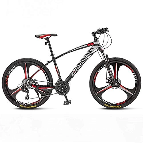 Mountain Bike : CPY-EX Bicycle, 66 inch Mountain Bikes 21, 24, 27, 30 Speed Mountain Bike 26 Inches Wheels Bicycle, Double Disc Brake System, White, Red, Blue, Black, C, 21