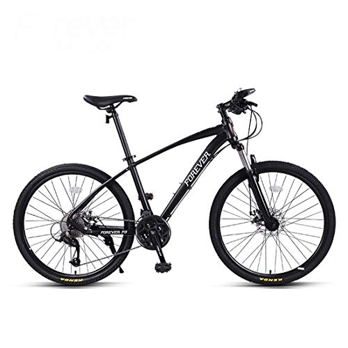 Mountain Bike : CPY-EX Mountain Bike 27 Speed Double Disc Brake System Mountain Bike 26 Inches Wheels Bicycle (White, Black), A