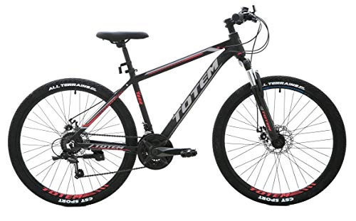 Mountain Bike : Crossfire UK Stock New Totem Mountain Bike / Bicycles Black 26'' wheel Lightweight Aluminium Frame 21 Speeds SHIMANO Disc Brake