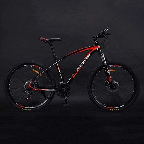 Mountain Bike : CSS Adult Mountain Bike 26 inch 24 Speed Off-Road Variable Speed Shock Absorber Men and Women Bicycle Bicycle 6-11, Red