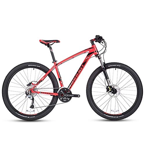 Mountain Bike : Cxmm 27-Speed Mountain Bikes, 27.5 inch Big Wheels Hardtail Mountain Bike, Adult Women Men's Aluminum Frame All Terrain Mountain Bike, White, Red