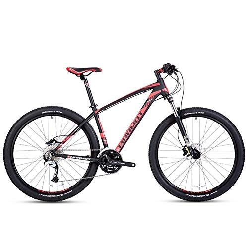 Mountain Bike : Cxmm 27-Speed Mountain Bikes, Men's Aluminum 27.5 inch Hardtail Mountain Bike, All Terrain Bicycle with Dual Disc Brake, Adjustable Seat, Black