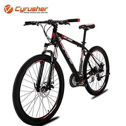 Mountain Bike : Cyrusher XF300 Mountain Bike 24 Speeds Mans Bike 27.5' Tire Bikes and 19 Inch Aluminum Alloy Frame Hard-tail Bike (Red)