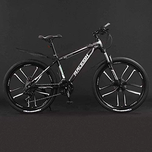 Mountain Bike : CYSHAKE 26 inch Mountain Bike Bicycle, Aluminum Alloy Frame, Double Disc Brake, 21 / 24 / 27 / 30 Speed, 10 Cutter Wheel 6-20, 30