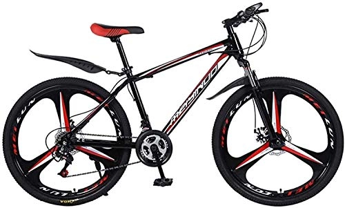 Mountain Bike : CYSHAKE 26 inch Mountain Bike Bicycle, High Carbon Steel and Aluminum Alloy Frame, Double Disc Brake, Hardtail Mountain Bike 6-24, 21 Speeds