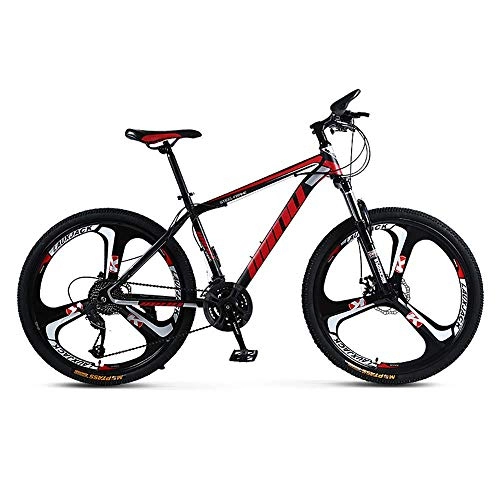 Mountain Bike : CYXYXXYX Commuter Racing Wheel Mountain Bike 24 Speed, Cruiser Bicycle Beach Ride Travel Sport Shock-Absorbing Bicycle, Red