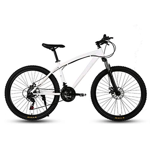 Mountain Bike : D&XQX 26 Inch Mountain Bikes, Dual Disc Brake Hardtail Mountain Bike, Mens Women High-Carbon Steel All Terrain Alpine Bicycle Anti-Slip Bikes, 21 speed