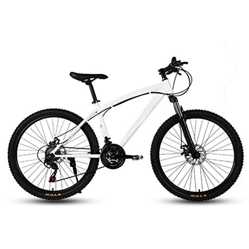 Mountain Bike : D&XQX 26 Inch Mountain Bikes, Dual Disc Brake Hardtail Mountain Bike, Mens Women High-Carbon Steel All Terrain Alpine Bicycle Anti-Slip Bikes, 27 speed