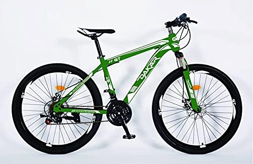 Mountain Bike : Dakar Gt Adult Mountain Bike 29-Inch Wheels, Mens, Womens, Kids 19-Inch Steel Frame, Shimano 21 Speed Gears, Disc Brakes (Green)
