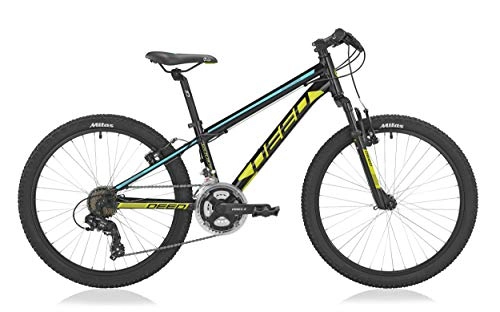 Mountain Bike : Deed Rookie 240 24 Inch 31, 75 cm Boys 21SP Rim Brakes Black / Yellow