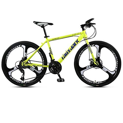 Mountain Bike : DGAGD 24 / 26 inch mountain bike bicycle men's and women's variable speed road racing light bicycle three-wheel-yellow_24 inches
