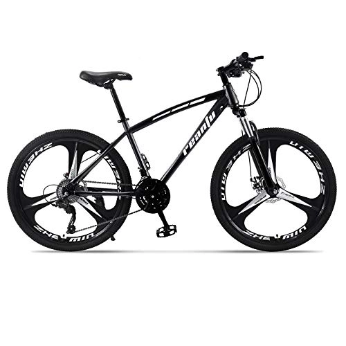 Mountain Bike : DGAGD 24 inch mountain bike adult tri-pitch one-wheel variable speed dual-disc bicycle-black_30 speed