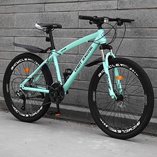 Mountain Bike : DGAGD 24 inch mountain bike bicycle adult one wheel variable speed 40 knife wheel bicycle-Light blue_27 speed