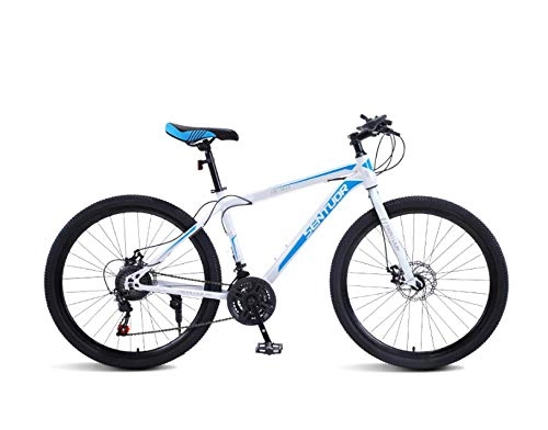 Mountain Bike : DGAGD 26 inch spoke wheel for mountain bike off-road variable speed racing light bicycle-White blue_21 speed