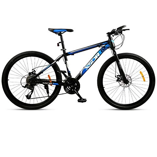 Mountain Bike : DGAGD Snow bike big tire 4.0 thick and wide 24 inch disc brake mountain bike spoke wheel-Black blue_21 speed