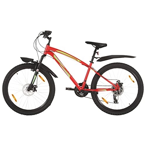 Mountain Bike : DIGBYS Mountain Bike 21 Speed 26 inch Wheel 42 cm Red
