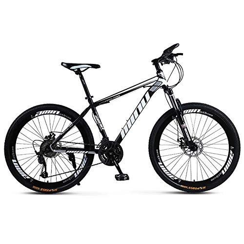Mountain Bike : DJP Mountain Bike, Furniture Adult MTB, Spoke Wheel, Country Mountain Bike 24 26 inch with Double Disc Brake, Bicycle with Thickened Carbon Steel Frame Black 26", 21 Speed, Black, 26", 21 Speed