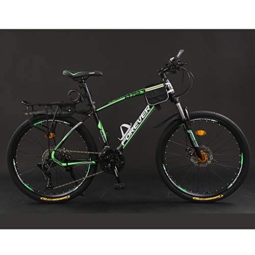 Mountain Bike : Double Disc Brakes Bicycle / Aluminum Adult Mountain Bike / Spokes Knife Tires Bicycle Dual Disc Brake Aluminum Frame Men / women Mountain Off-road Bike-black-27speed_26inches