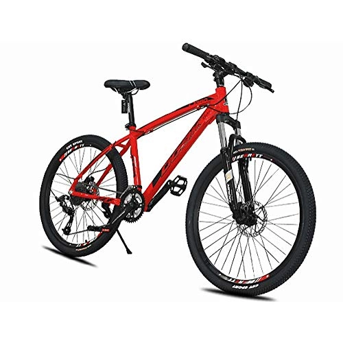 Mountain Bike : DRAKE18 Adult mountain bike 26 inch 27 speed shift hard tail double disc brake aluminum alloy adult outdoor riding, A
