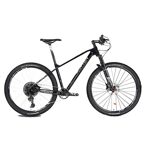Mountain Bike : DRAKE18 Carbon fiber mountain bike, 29 inch 12-speed gear GX double disc brakes men's cross-country climbing adult ladies outdoor riding, B, 29in*16in