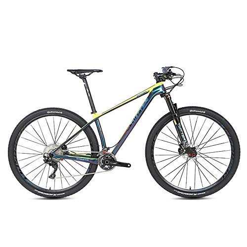 Mountain Bike : DRAKE18 Carbon fiber mountain bike, XT27.5 inch 29 inch 22 speed 33 speed double disc brake adult men and women cross country mountaineering bicycle outdoor riding, B, 29in*17in
