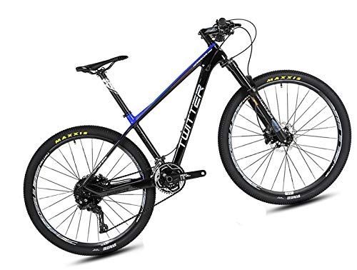 Mountain Bike : DUABOBAO Mountain Bike, M8000-22 Speed (33 Speed) Large Set, Blue / Red, Suitable For Young Adults, 11.3KG, Carbon Fiber Material / Race Level, Road Bike, Blue, 14.5CM
