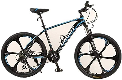 Mountain Bike : Dual Suspension Mountain Bikes Comfort & Cruiser Bikes Hard Mountain Bike 30 Speed Boy Ravine Bike 26 Inch Wheel Freestyle City Road Bicycle (Color : Orange)-Blue