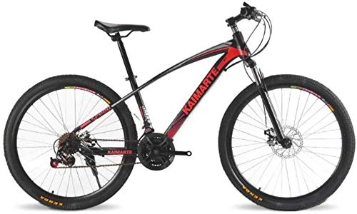 Mountain Bike : Dual Suspension Mountain Bikes Comfort & Cruiser Bikes Unisex Commuter City Hardtail Bike 24 Inch Wheel City Road Bicycle Mens MTB (Color : White Size : 24 speed)-21_speed_Red