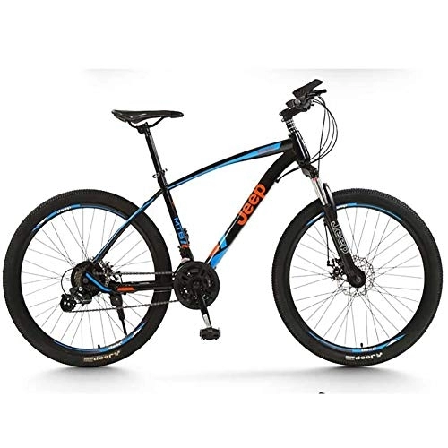 Mountain Bike : DULPLAY Mountain Bikes, Unisex 24 Speed Shock Dual Disc Brakes Adult Bicycle, Luxury Road Bicycles Fat Tire Aluminum Frame D 24inch(155-175cm)